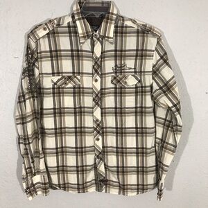 Fender Long Sleeve Plaid‎ Embroidered Button Shirt